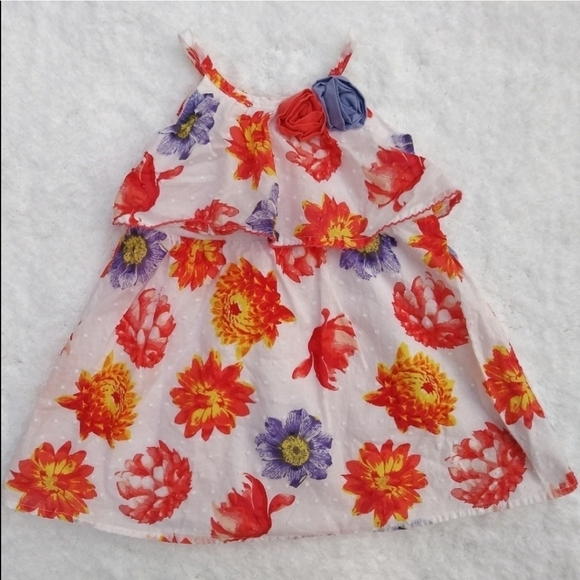 2 Baby Girl Dresses - Floral & India Palace Print - Picture 2 of 15